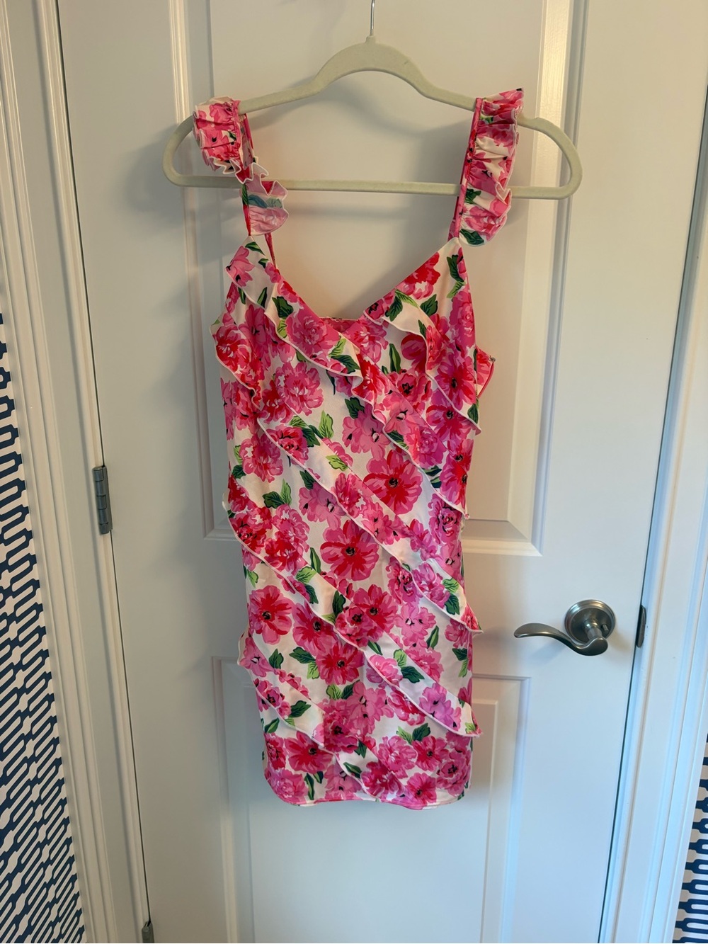 Show Me Your Mumu Pink Floral V-Neck Dress